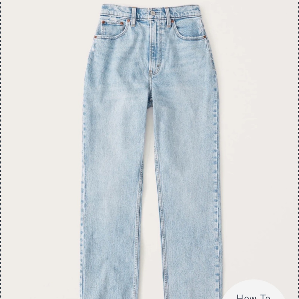 NWOT Abercrombie Curve Love 90s Ultra High Rise Straight Jean